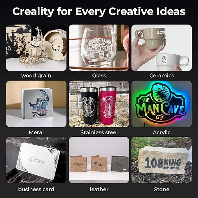 CREALITY FALCON2 40W Laser Engraver Machine with Air Assist, 240W Laser Engraver and Cutter Machine for Wood Metal Crafting Customized Gift and Batch Produce-DeskLoop Office