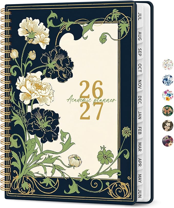 Planner 2026-2027, Academic Year Monthly and Weekly Calendar Planner, Jul 2026 by Taja
