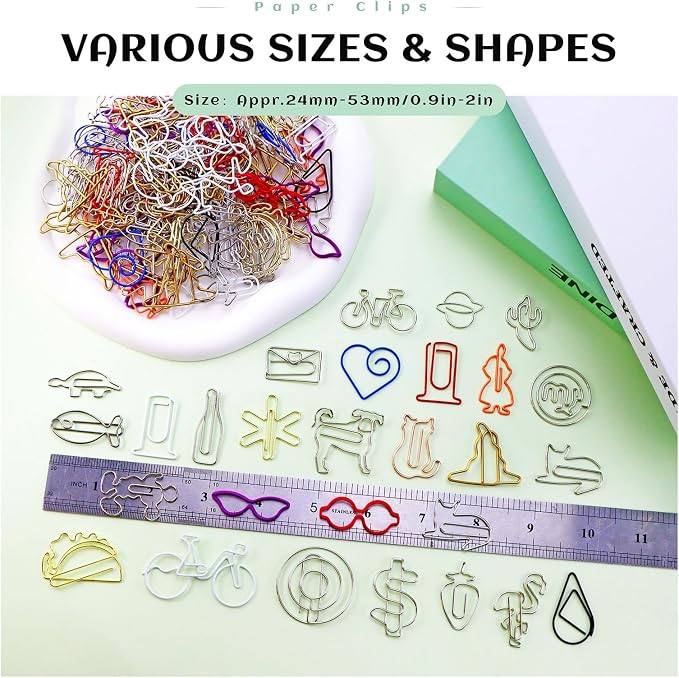 150 Pcs Mixed Cute Paper Clips, Fun Office Supplies Gifts - Image 2