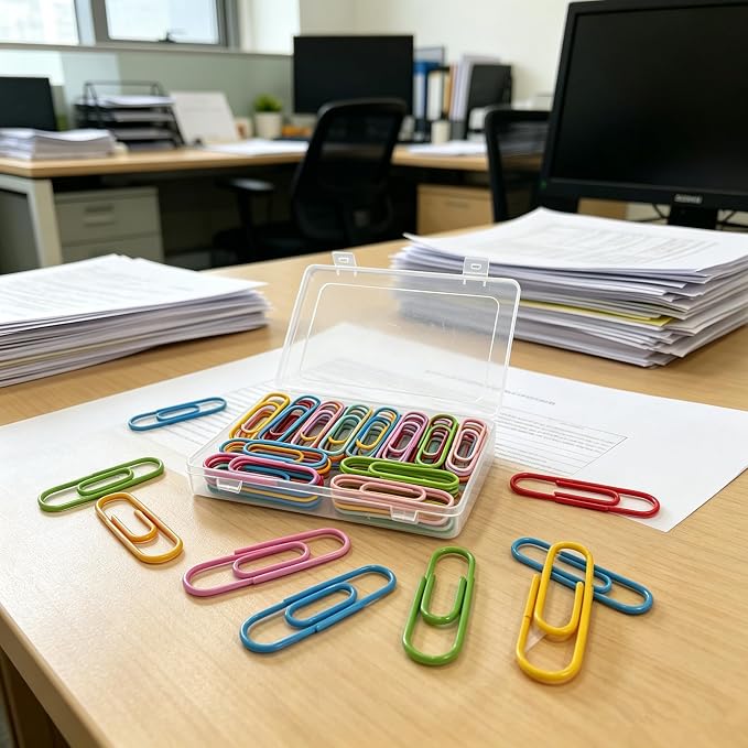 100 Pcs Jumbo Paper Clips 100mm/4 Inches Large Colored Big Papeclips - Image 5
