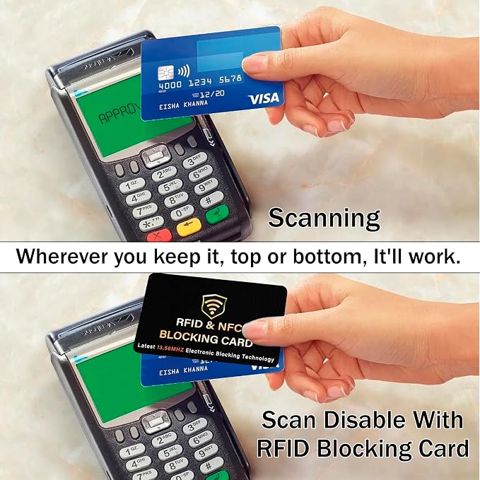 SaiTech IT RFID Blocking Card, One Card Protects Entire Wallet Purse, NFC - Image 5