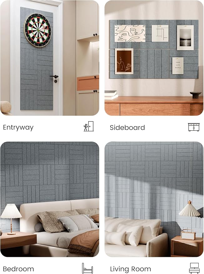 Bumusty Large Cork Board Alternative-36 x 24" Felt Bulletin Board Tiles - Image 5