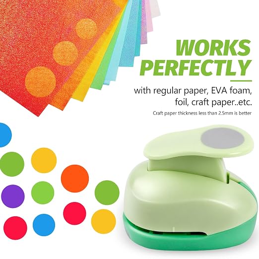 UCEC Circle Punch, 2.5 Inch Circle Hole Punch, Craft Paper Punches Circles - Image 5