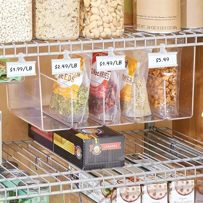 Plastic Wire Shelf Label Holder, Reusable Shelf Tags - Image 2