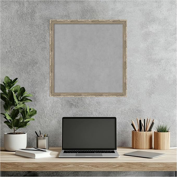 Amanti Art Silver Framed Magnetic Board 18x18 Small Vision Board - Image 6
