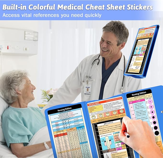 Nursing Clipboard Foldable Clipboard Medical: Edition Cheat Sheets Aluminum 3 - Image 3