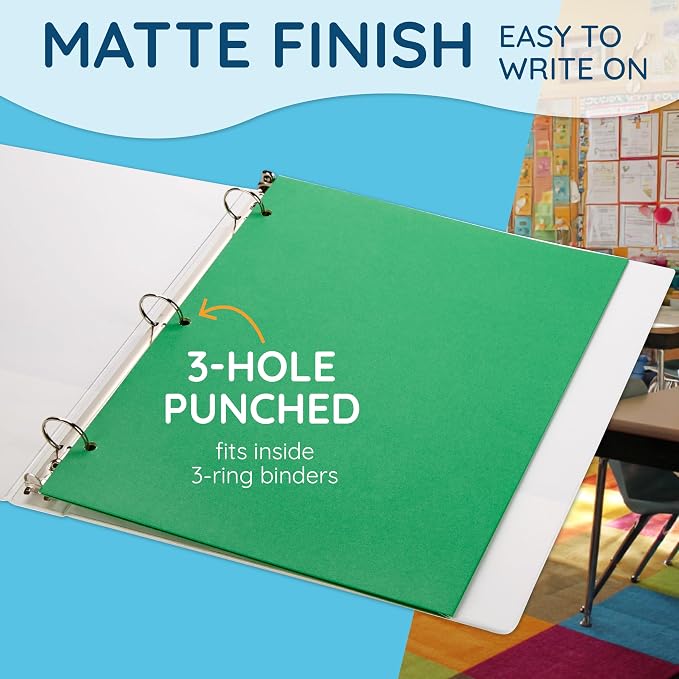 Blue Summit Green Folders with Pockets, Paper Green Pocket Folders with - Image 4