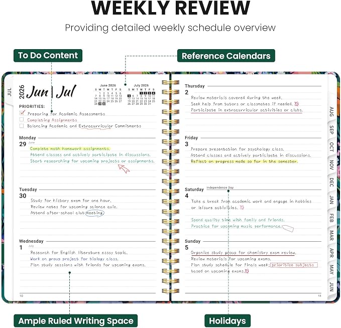 Planner 2026-2027, Monthly and Weekly Academic Planner July 2026 - Image 3