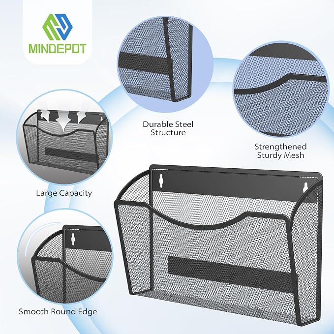 MINDEPOT Magnetic Wall File Holder - Image 3