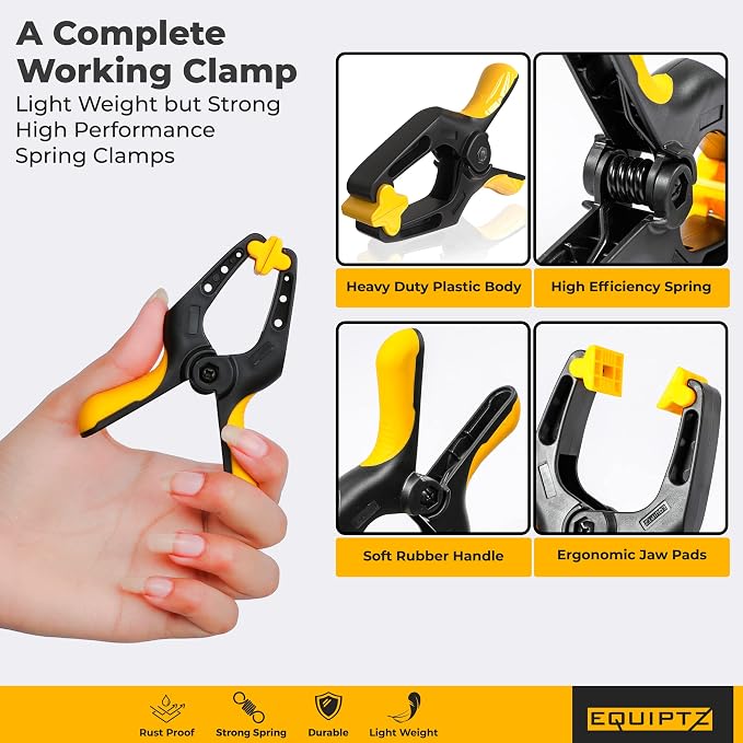 EQUIPTZ Spring Clamps 4 inch - Image 2