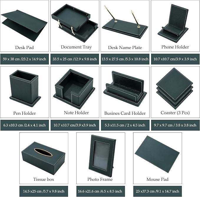 RitPin Desk Set, 11-Piece All-in-One – Executive Desk Accessories & Office - Image 3