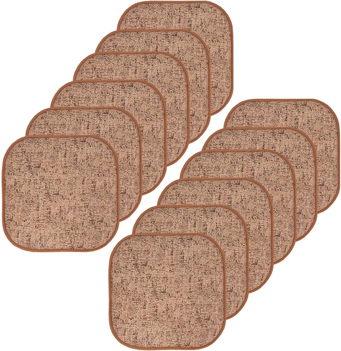 Sweet Home Collection Chair Cushion Memory Foam Pads Honeycomb Pattern Slip Non by SweetHomeCollection