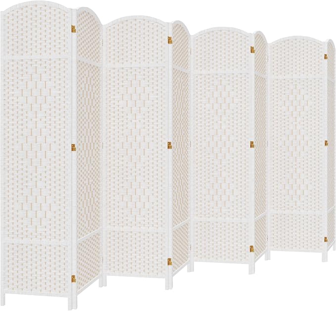 DURASPACE 8 Panel Room Divider, 6ft Tall Folding Privacy Screen, 19.5" Wide by DURASPACE