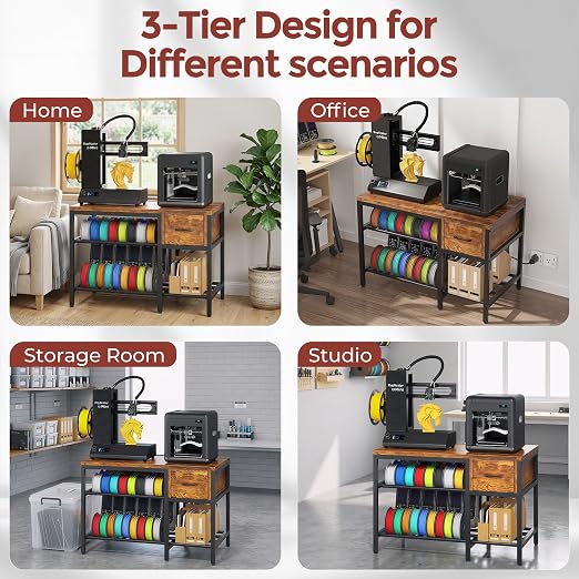 3D Printer Stand with Filament Storage – Heavy Duty Metal 3D Printer Table with - Image 6