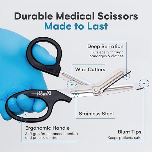 Madison Supply Medical Scissors, EMT and Trauma Shears - Image 5
