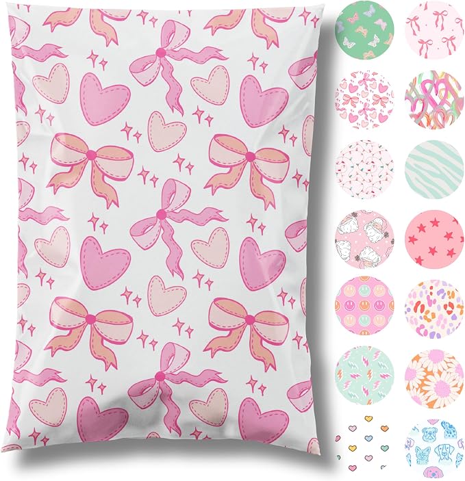 Pretty Package Store 10x13 Designer Poly Mailer 100 Pack Heavy Duty Waterproof by PrettyPackageStore