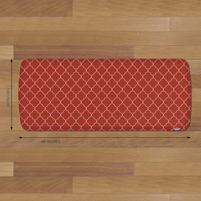 GelPro Elite Premier Anti-Fatigue Kitchen Comfort Floor Mat, 20x48", Lattice Garnet Stain Resistant Surface with therapeutic gel and energy-return foam for health & wellness-DeskLoop Office