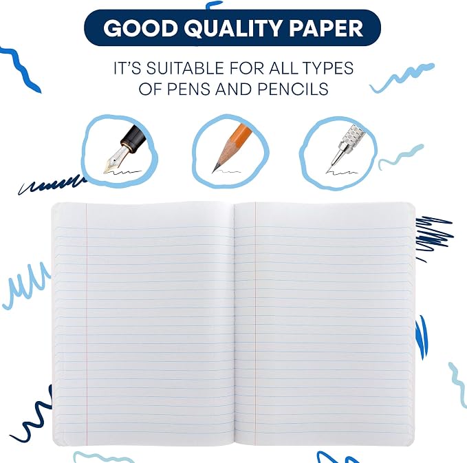 Enday Composition Notebook Hard Cover Marble composition notebook, 100 Sheets - Image 9