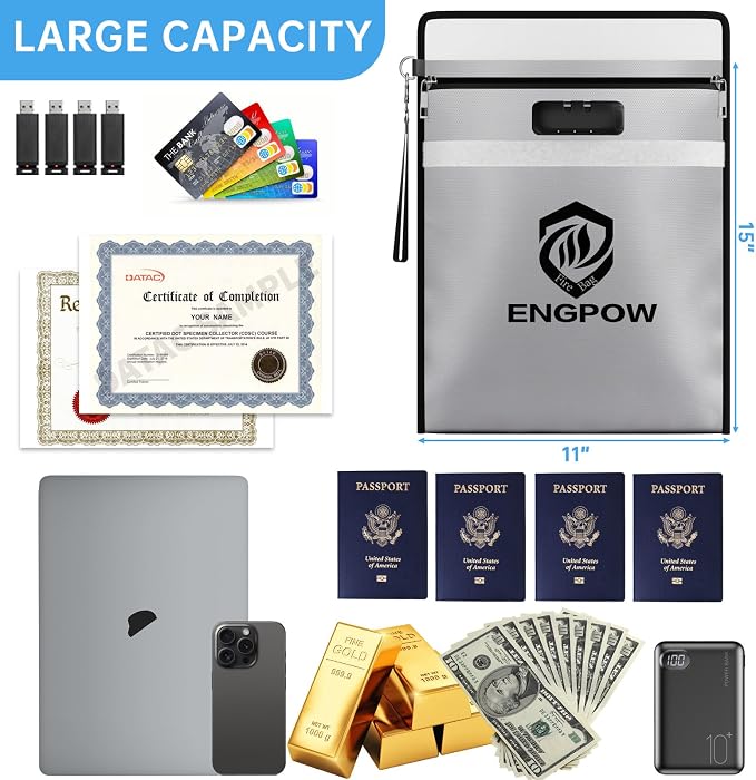 ENGPOW Fireproof Document Bag - Image 3