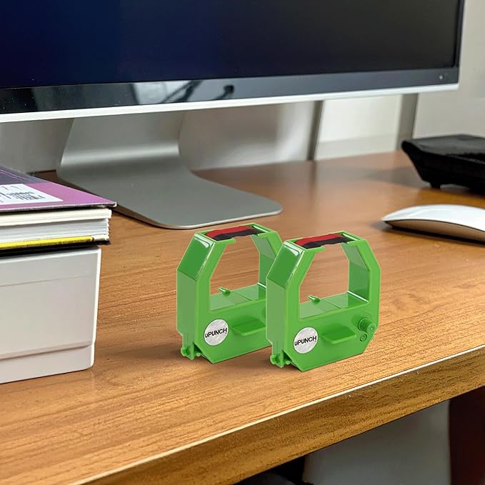 2 Pack, uPunch Ink Ribbon for HN3000 Non-Calculating Time Clock-DeskLoop Office