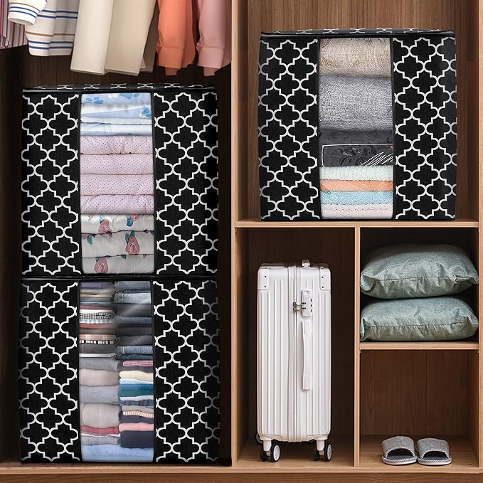 WISELIFE Storage Bags Large Blanket Clothes Organization and Storage Containers - Image 4