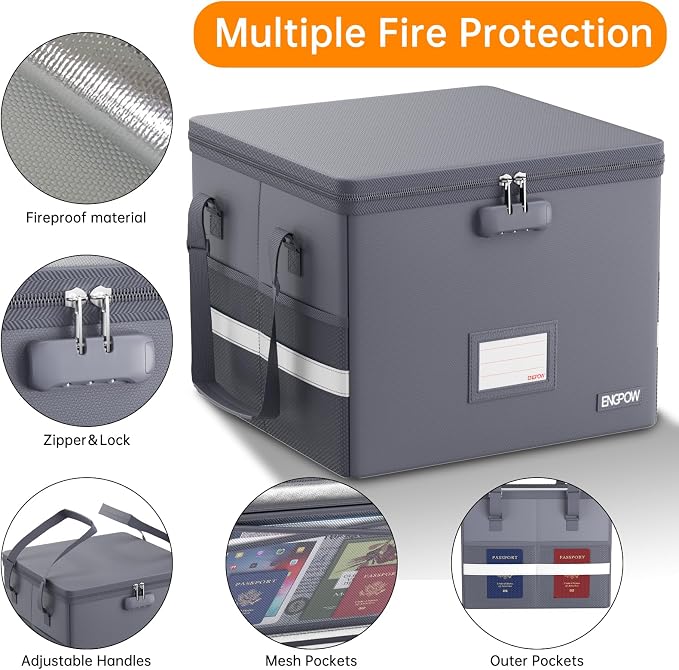 ENGPOW 5200°F File Box Fireproof Document Box - Image 5