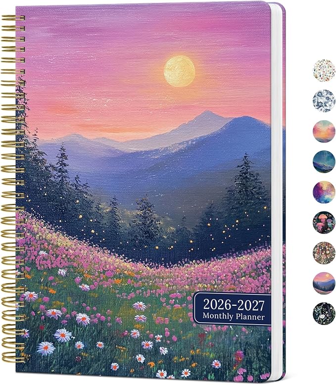 Monthly Planner 2026-2027, Aesthetic 2 Year Months Planner Calendar, 18-Months by Taja