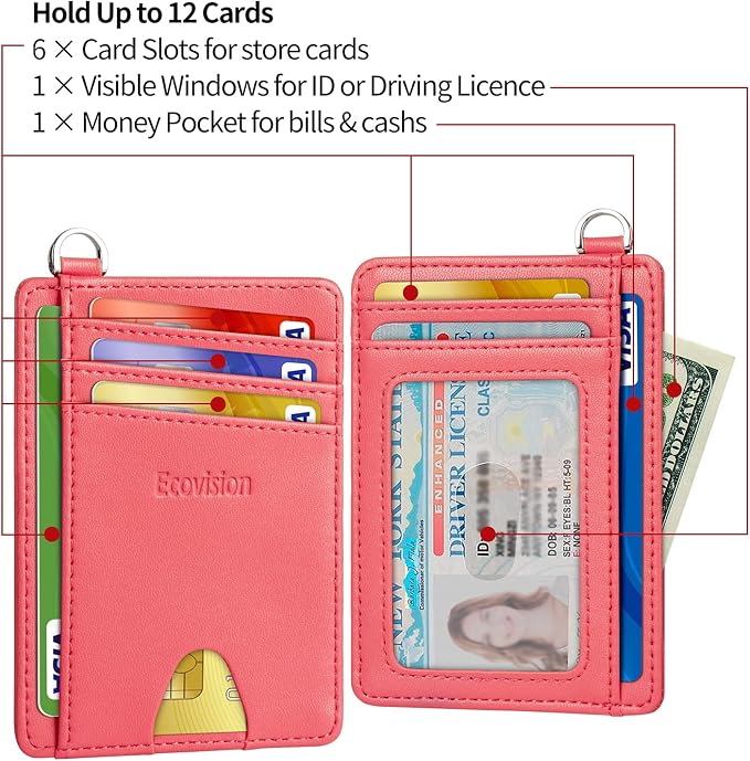 Slim Minimalist Front Pocket Wallet, RFID Blocking Credit Card Holder Wallet - Image 5