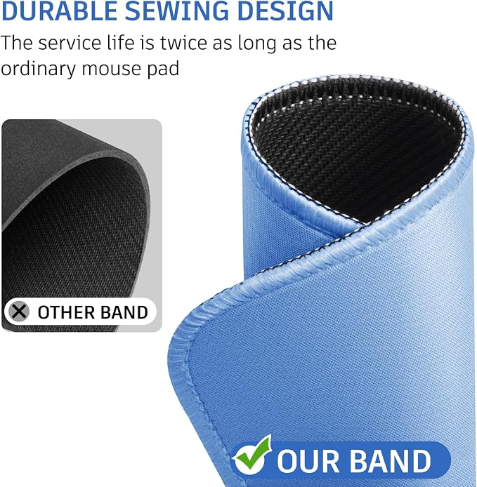 Blue Mouse Pad, 10.2 x 8.2 Inch, 3mm Thick, Ultra-Smooth, Waterproof, Suitable - Image 5