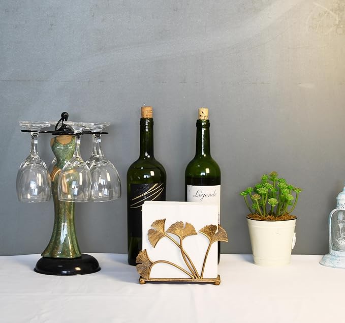 OwlGift Modern Ginkgo Leaves Design Napkin Holder - Image 2