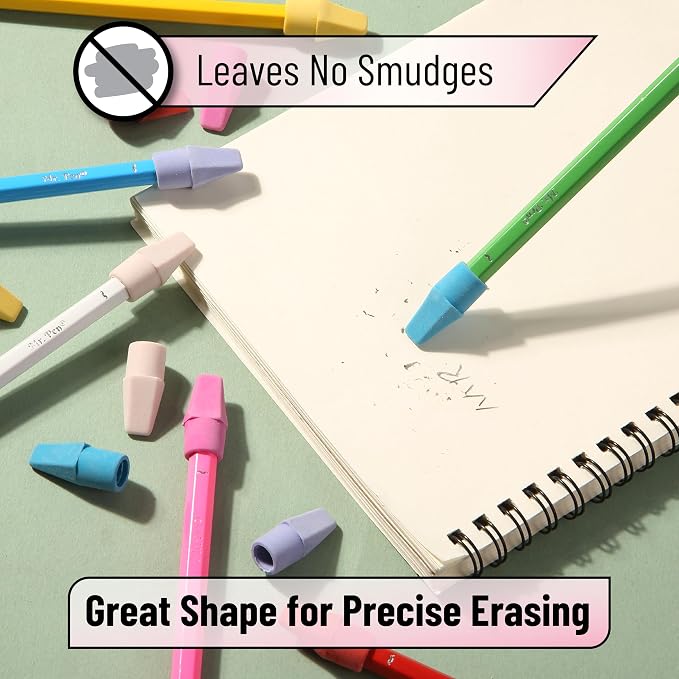 Mr. Pen- Pencil Erasers Toppers, 120 Pack, Latex Free, No Smudge | Mr Pen - Image 5