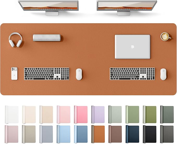 YSAGi Leather Desk Protector, Office Mat, Large Mouse Mat, Non-Slip PU Leather by YSAGi