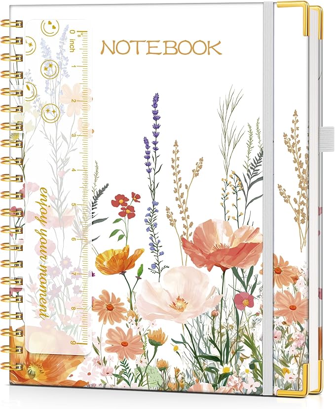 Hardcover Spiral Notebook Journal 8.5” x 11”, A4 Large Cute Notebooks by UEBZFOCS