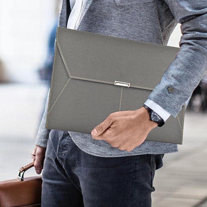 VANRA File Folder Document Holder Organizer Waterproof Portfolio Leather Folder - Image 6