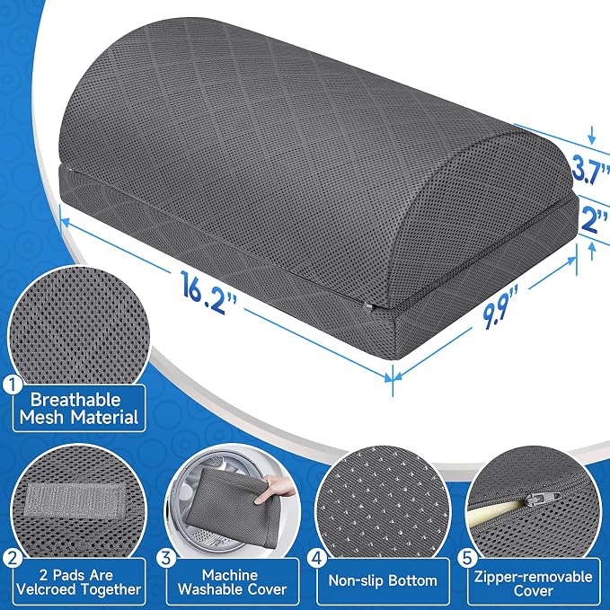 CushZone Foot Rest, Desk & Gaming Accessories, Foot Rest - Image 2