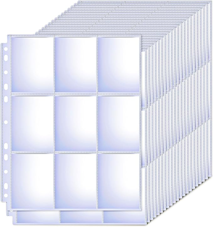 115 Pack 9 Pocket Card Sleeves Binder Sheets, Trading Card Sleeves - Image 7