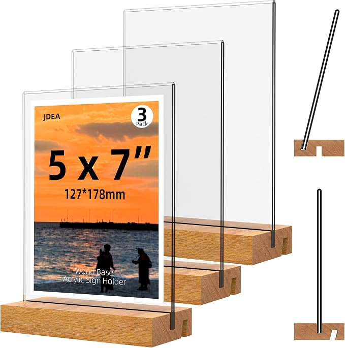 5x7 Inch Acrylic Sign Holder by JDEA