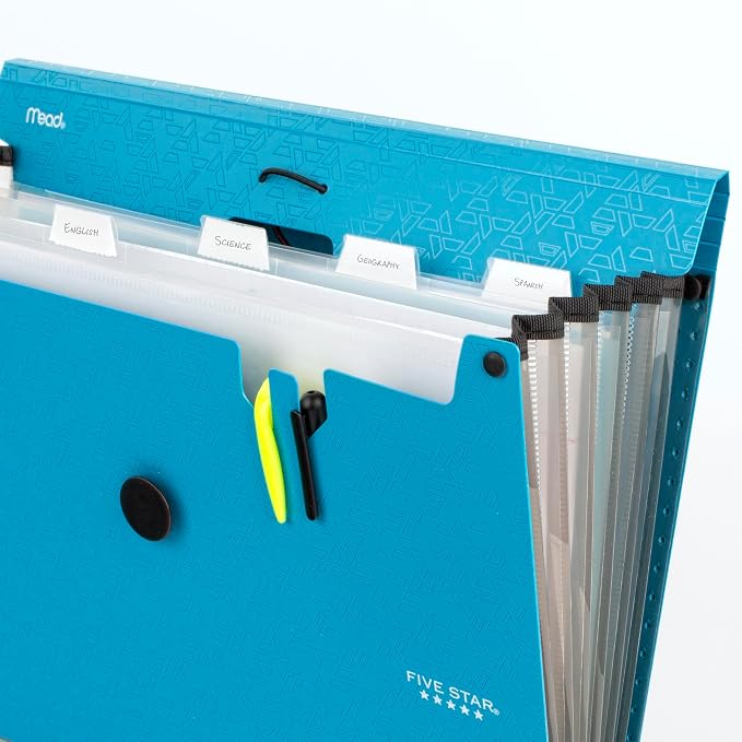 Five Star Expanding File Organizer, 6-Pocket Accordian File Organizer, Bungee - Image 5