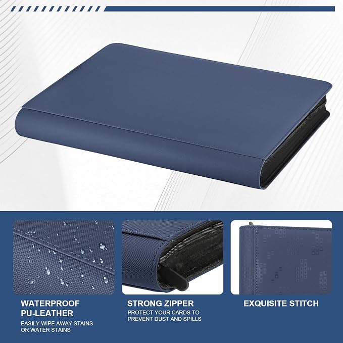 16 Pocket Toploader Binder, Holds 640 TopLoaders, Top Loader Binder - Image 4