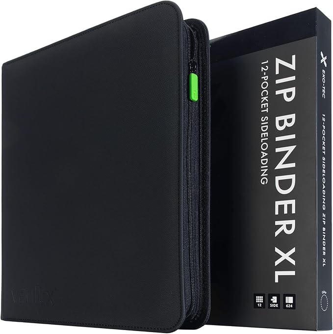 Vault X 12 XL Pocket Zip Binder, 624 Cards, Exo-Tec Material, 26 Side-Loading by VaultX