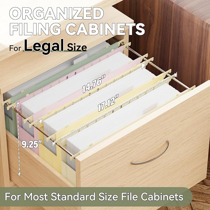 Extra Capacity Legal Size Plastic Hanging File Folders, Reinforced 2" Pastel - Image 3