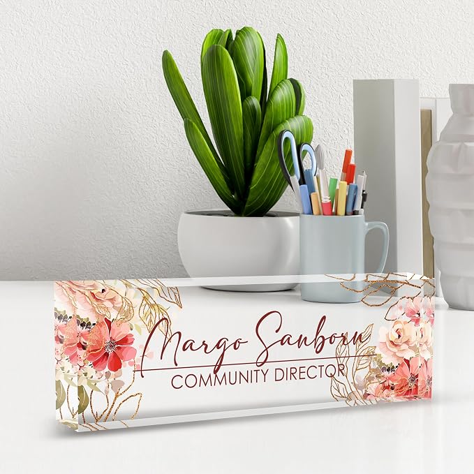 Custom Name Plate for Desk Desk Name Plate Personalized, Office Desk Decor for - Image 7