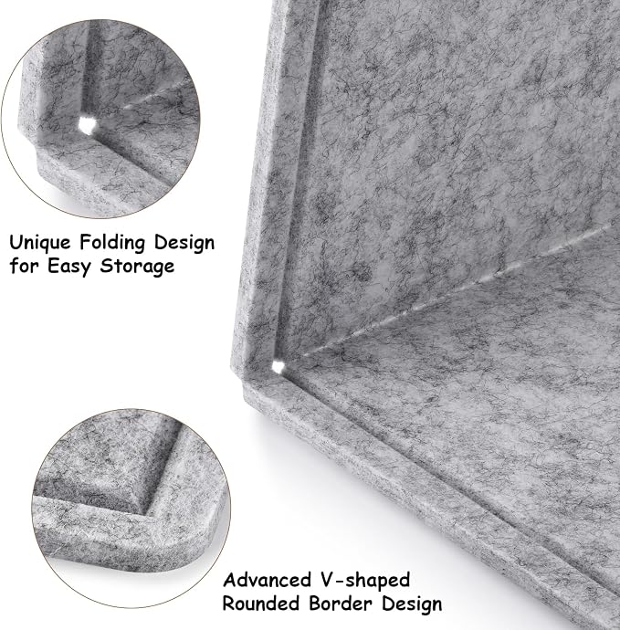 Large Bulletin Board, Foldable 60x36 Inches Cork Board Alternative, Large Felt - Image 5