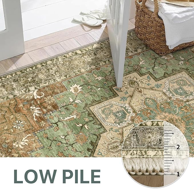 GENIMO 2'6"x6 Runner Rugs for Hallway, Machine Washable Non Slip Vintage Rugs - Image 5