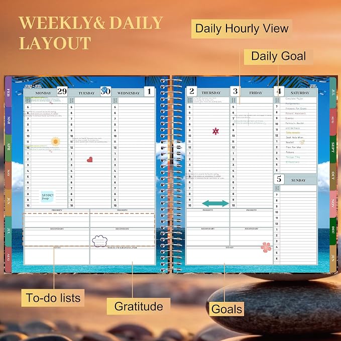 CAGIE Planner 2026-2027 18 Month July 2026-Dec 2027 Hourly Daily Calendar - Image 5