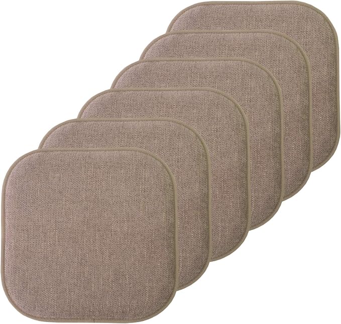 Sweet Home Collection Chair Cushion Memory Foam Pads Honeycomb Pattern Slip Non by SweetHomeCollection