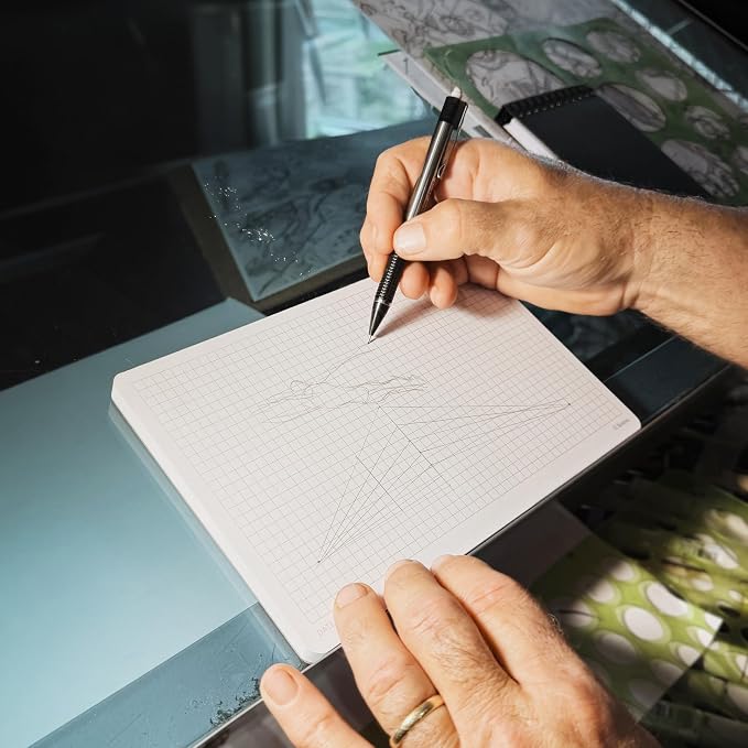 Notsu Graph Desk Notepad 2 Pack | Minimalist Graphing Memo Mouse Pads - Image 3