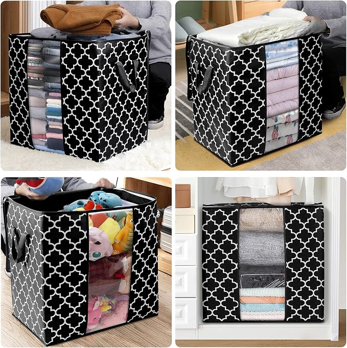 WISELIFE Storage Bags 6 Pack/100L Large Blanket Clothes Organization and - Image 7