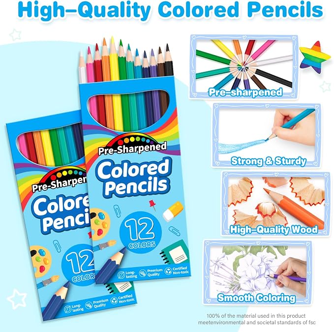 V-Opitos 168 Count Colored Pencils - Image 3