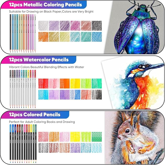 Taotree 81 Pack Art Supplies for Adults Artists Gifts, Pro Art Kit Drawing - Image 4